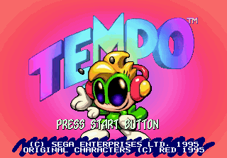 Tempo title screen for Sega 32X